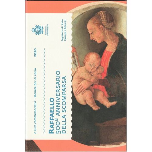 Coincard BU 2€ Euros Commémorative Saint-Marin 2020 Raffaello