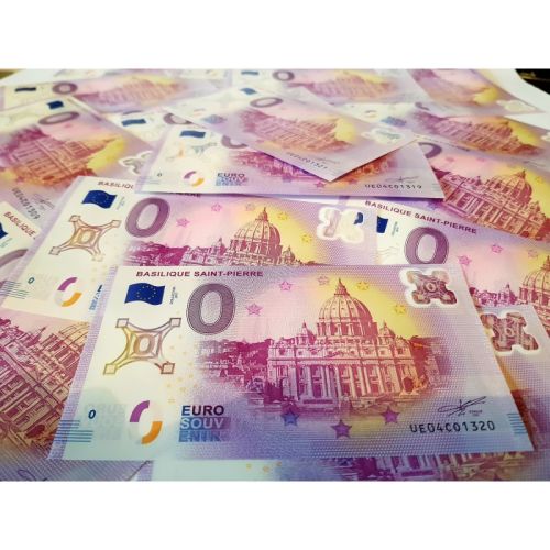 Billet Touristique Euro Souvenir Collector Polymère Basilique Saint Pierre