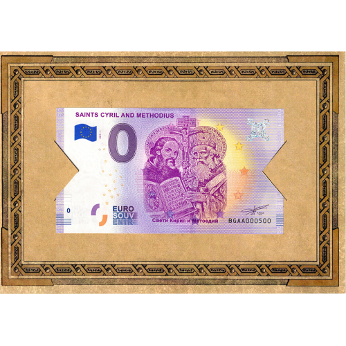 Encart Billet Euro Souvenir Bulgarie 2019 Saints Cyril and Methodius