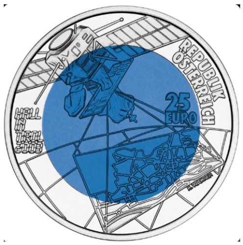 Coffret 25€ Euros Autriche Argent 900 Niobium 2003 ''700 Nas Tirol Stadt Hall''