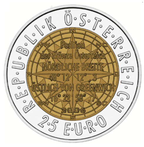 Coffret 25€ Euros Autriche Argent 900 Niobium 2006 ''Satellite''