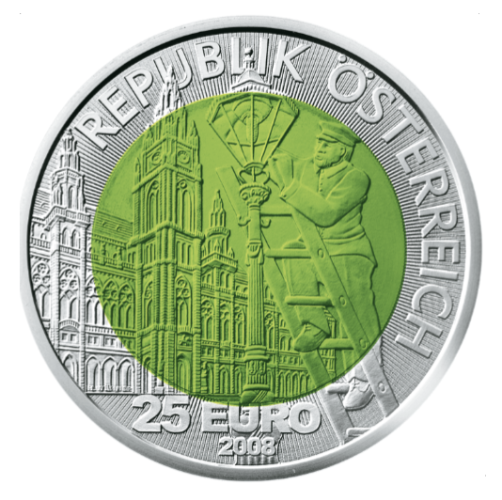 Coffret 25€ Euros Autriche Argent 900 Niobium 2008 ''Licht / Light''