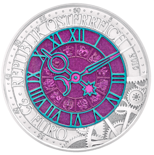 Coffret 25€ Euros Autriche Argent 900 Niobium 2016 ''Time Zeit''