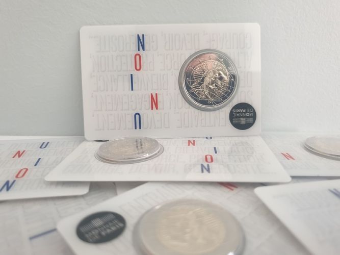 Coincard BU 2€ Euros Commémorative France 2020 Recherche Médicale UNION