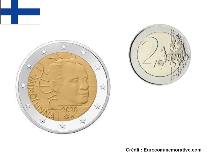 2€ Euros Commémorative Finlande 2020 Vaino Linna