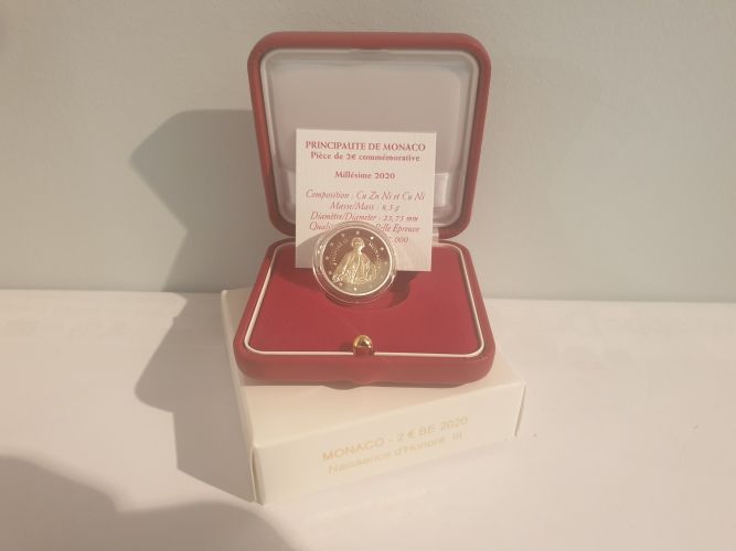 Coffret BE Proof 2€ Euros Commémorative Monaco 2020 Honoré III