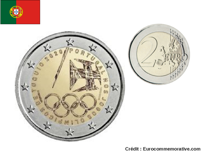 2€ Euros Commémorative Portugal 2021 Jeux Olympiques Tokyo