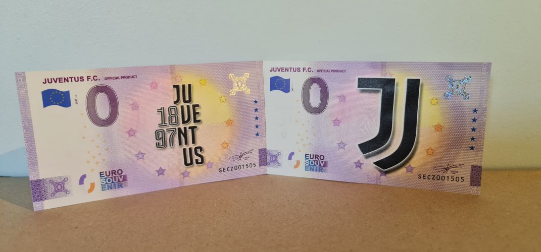 Lot 2 Billets Souvenir Italie 2021 Edition Speciale Juventus Color