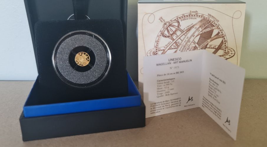 5€ Or Fin 999/1000 Proof Magellan