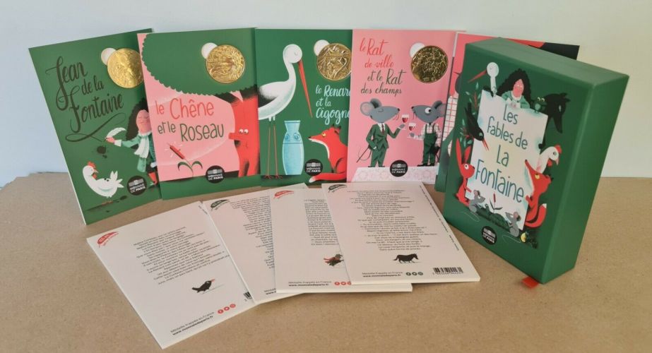Coffret 10 Médailles Fables de la Fontaine Monnaie de Paris 2021