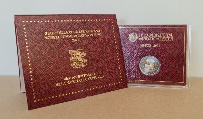 Coincard BU 2€ Euros Commémorative Vatican 2021 Caravaggio