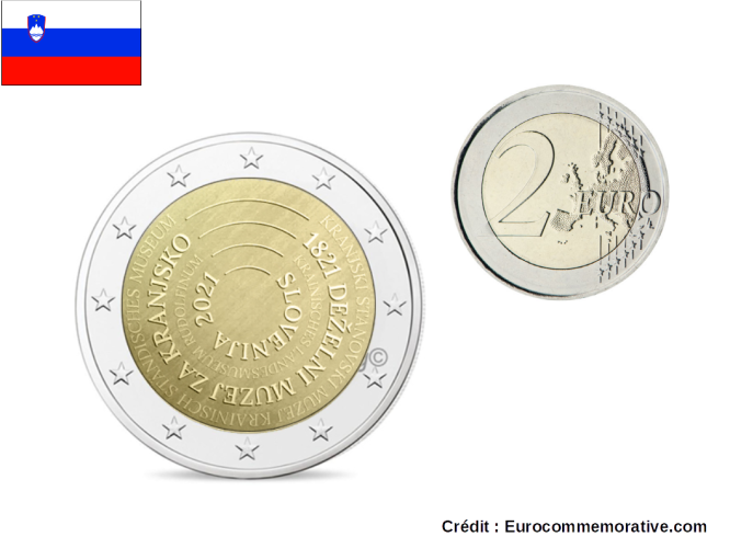 2€ Euros Commémorative Slovénie 2021 Carniola