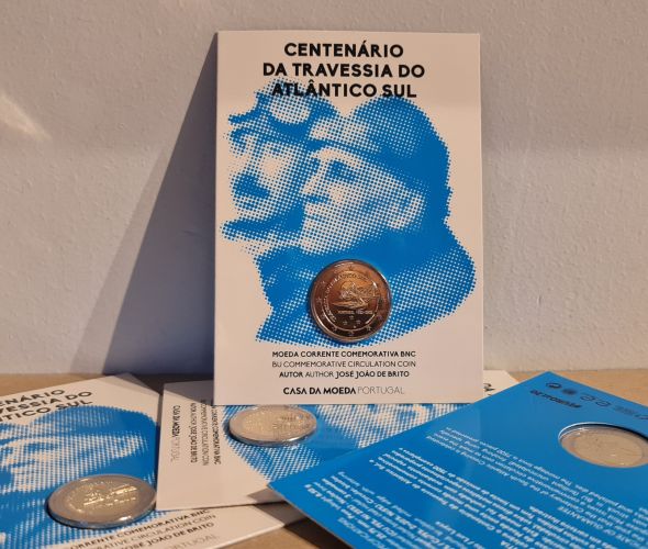 Coincard BU 2€ Euros Commémorative Portugal 2022 Traversée Atlantique Sud