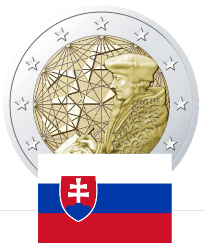 2€ Euros Commemorative Erasmus 2022 Slovaquie