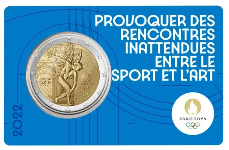 2 Euros Commémorative Paris 2024 Année 2 BLEU