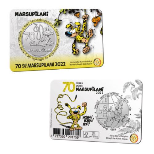 Coincard 5€ Belgique Marsupilami Relief
