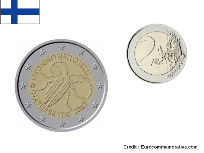2€ Euros commémorative Finlande 2023 "Insecte"