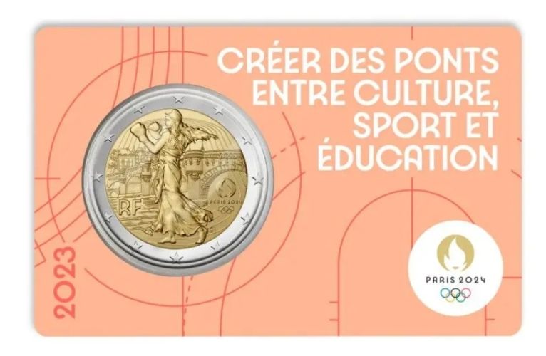 2 Euros Commémorative Paris 2024 Année 3 ROUGE