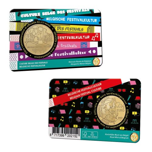 Coincard 2,5€ Euros Commémorative Belgique Culture Festival Version NL