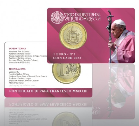 Coincard 1€ Vatican 2023 n°2
