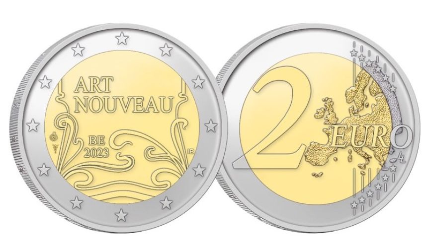 2€ Euros Commémorative Belgique 2023 Art Nouveau