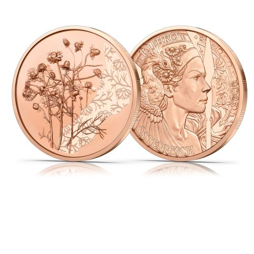 10€ Euros Autriche Cuivre 2023 - Langage des Fleurs ''Camomille''