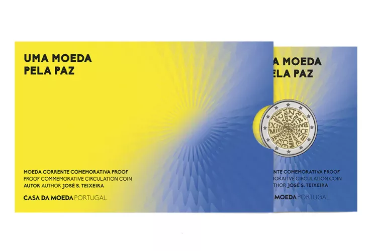 Coincard BE Proof 2€ Euros Commémorative Portugal 2023 Paix des Nations