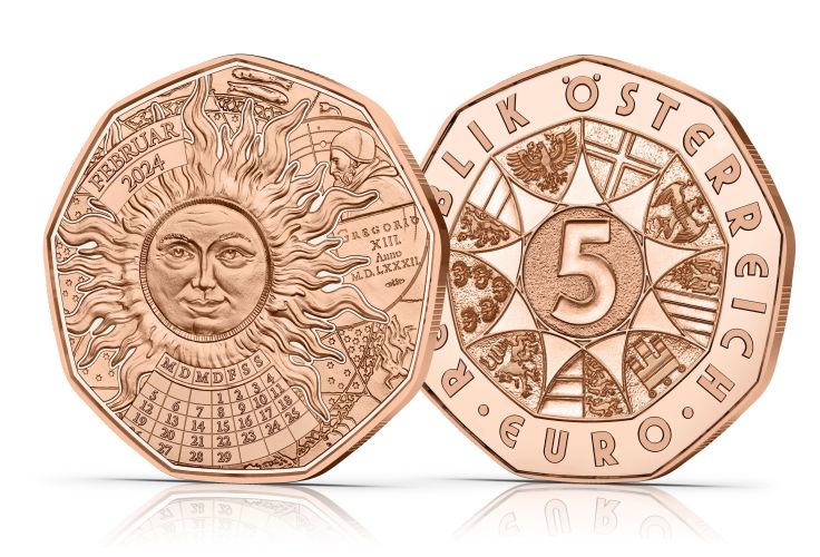 5€ Cuivre Autriche New Year