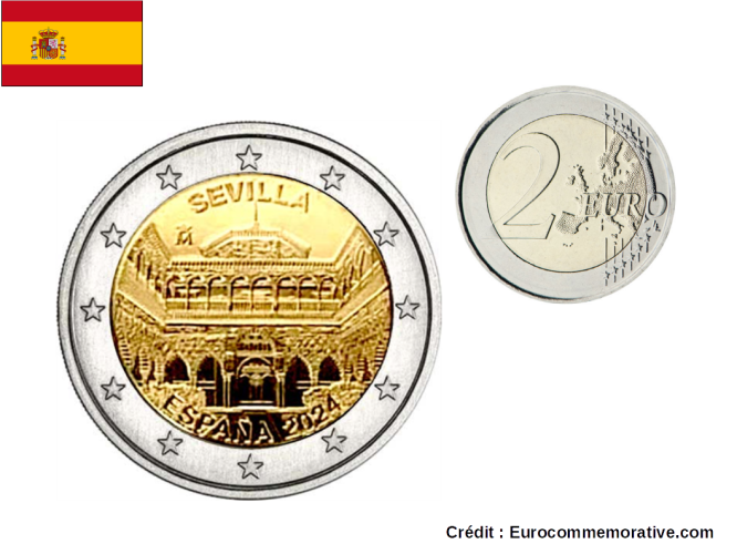 2€ Euros Commémorative Espagne 2024 Séville