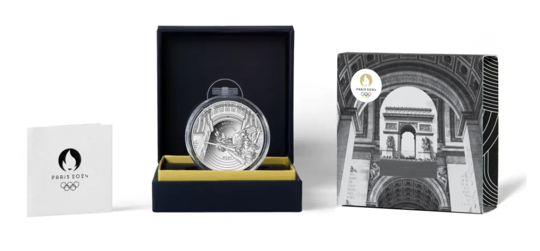 Coffret BE 10 Euros Argent Paris 2024 Arc de Triomphe