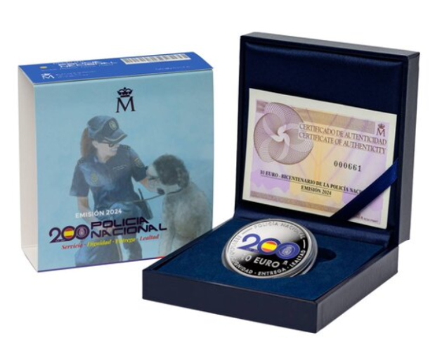 Coffret 10€ Espagne 2024 Argent 925/1000 - 200 Ans Police 2024