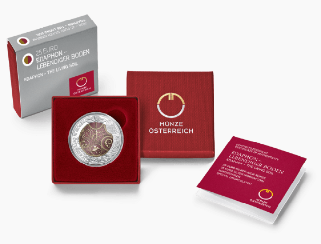 Coffret 25€ Euros Autriche Argent 900 Niobium 2024 ''Edaphon''