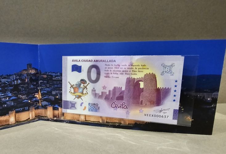 Encart Billet Souvenir 2024 Avila Ciudad Amurallada Blason