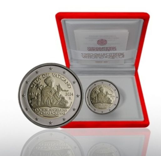 Coffret BE 2€ Euros Vatican 2024 Tomas Aquinas