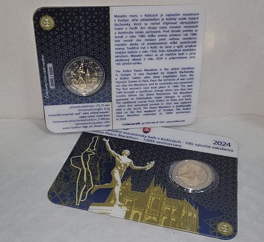 Coincard 2€ Euros Commémorative BU Slovaquie 2024 "Marathon"