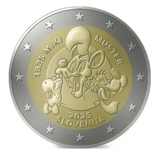 2€ Euros Commémorative Slovénie 2025 "Miki Muster"