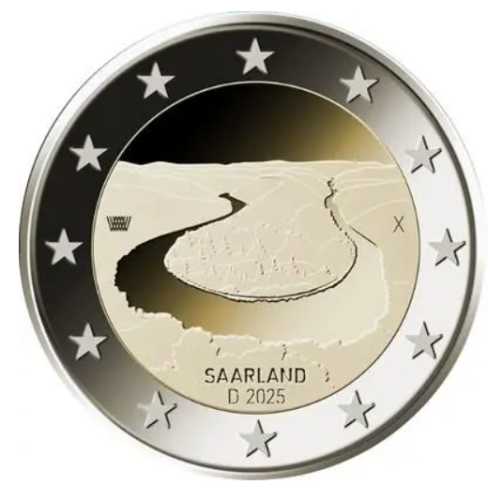2€ Euros Commémorative Allemagne 2025 ''Saarland''