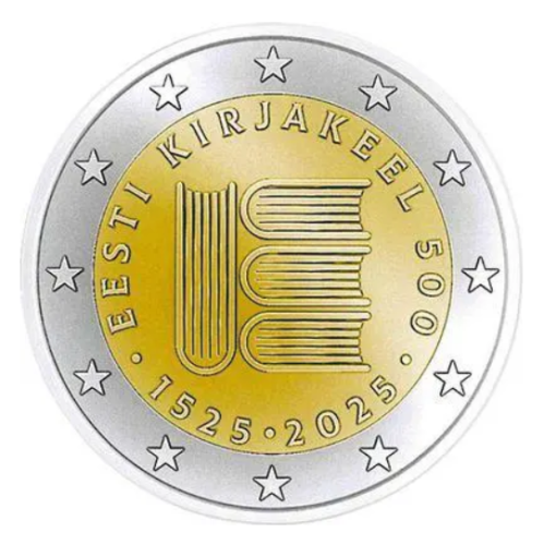 2 Euros Commémorative Estonie 2025 "Ecriture"