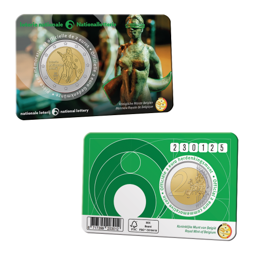 2 Euros Commémorative Belgique 2025 "Loterie Nationale" Version FR