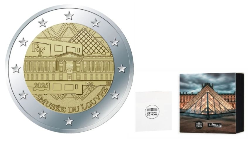 Coffret 2€ Euros Commémorative France 2025 ''Louvre'' BE Proof