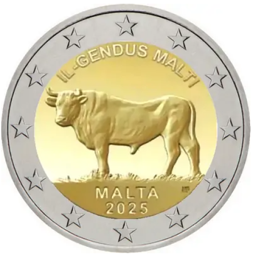 2€ Commémorative Malte 2025 ''Boeuf''