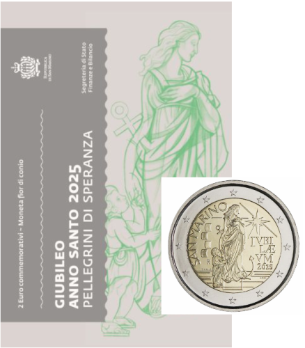 Coincard BU 2€ Euros Commémorative Saint-Marin 2025 "Jubilee"