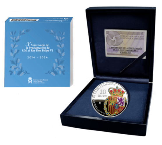 Coffret 10€ Espagne 2024 Argent 925/1000 - ''Proclamation Felipe VI''