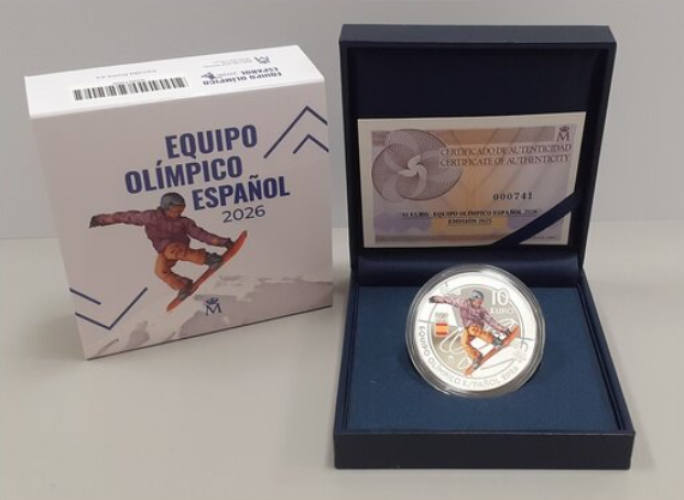 Coffret 10€ Espagne 2025 Argent 925/1000 - ''Equipe Olympique Cortina 2026''
