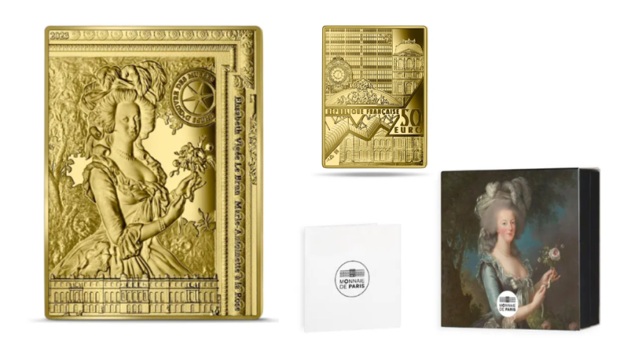 Coffret 50€ Euros Or Gold 999/1000 Marie Antoinette 2023 1/4 Oz