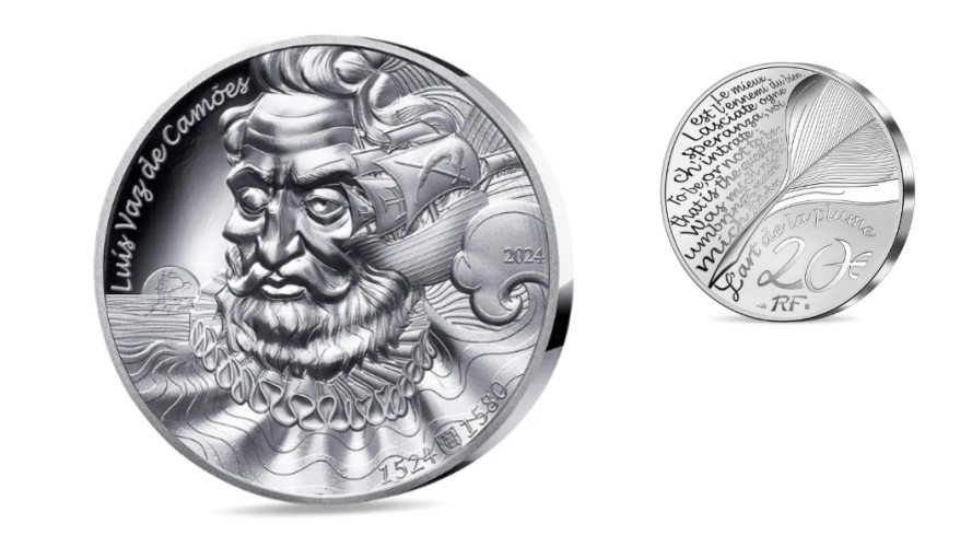 Coffret 20€ Euros Argent 999/1000 Camoes Haut Relief 2024 1 Oz