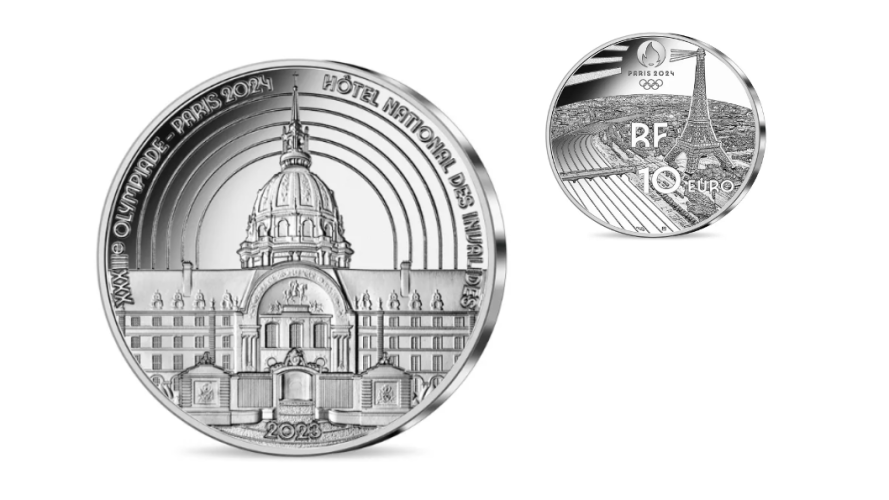 Coffret 10€ Euros Argent 999/1000 Héritage Paris 2024 Invalides