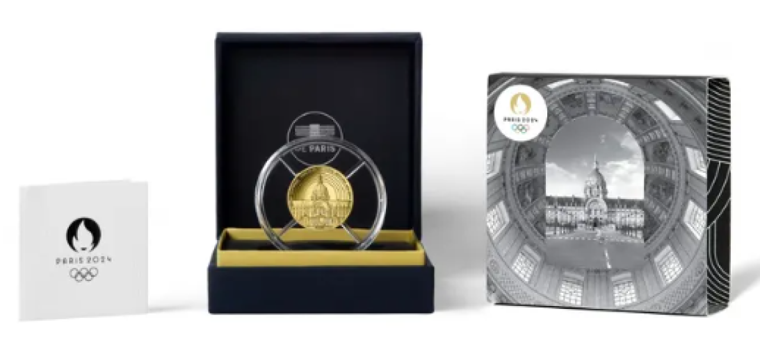 Coffret 50€ Euros Or Gold 999/1000 Héritage Paris 2024 Invalides 1/4 Oz