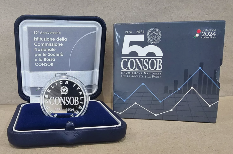 Coffret 5€ Euros Argent 925/1000 Italie 2024 Consob