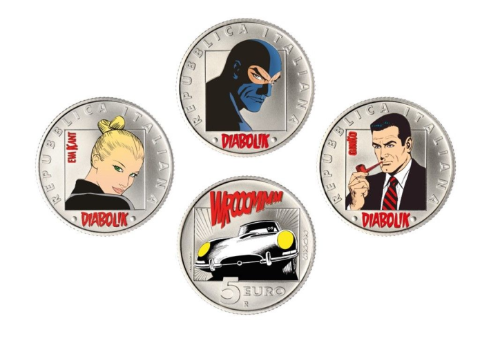 Coffret 3 x 5€ Euros Italie 2023 Argent 925/1000 Triptique Diabolik